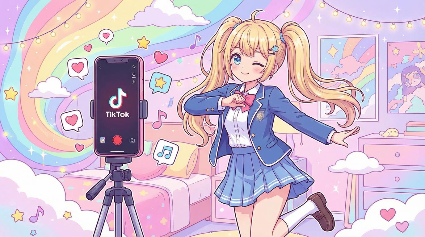 黑丝二次元少女日常vlog视频