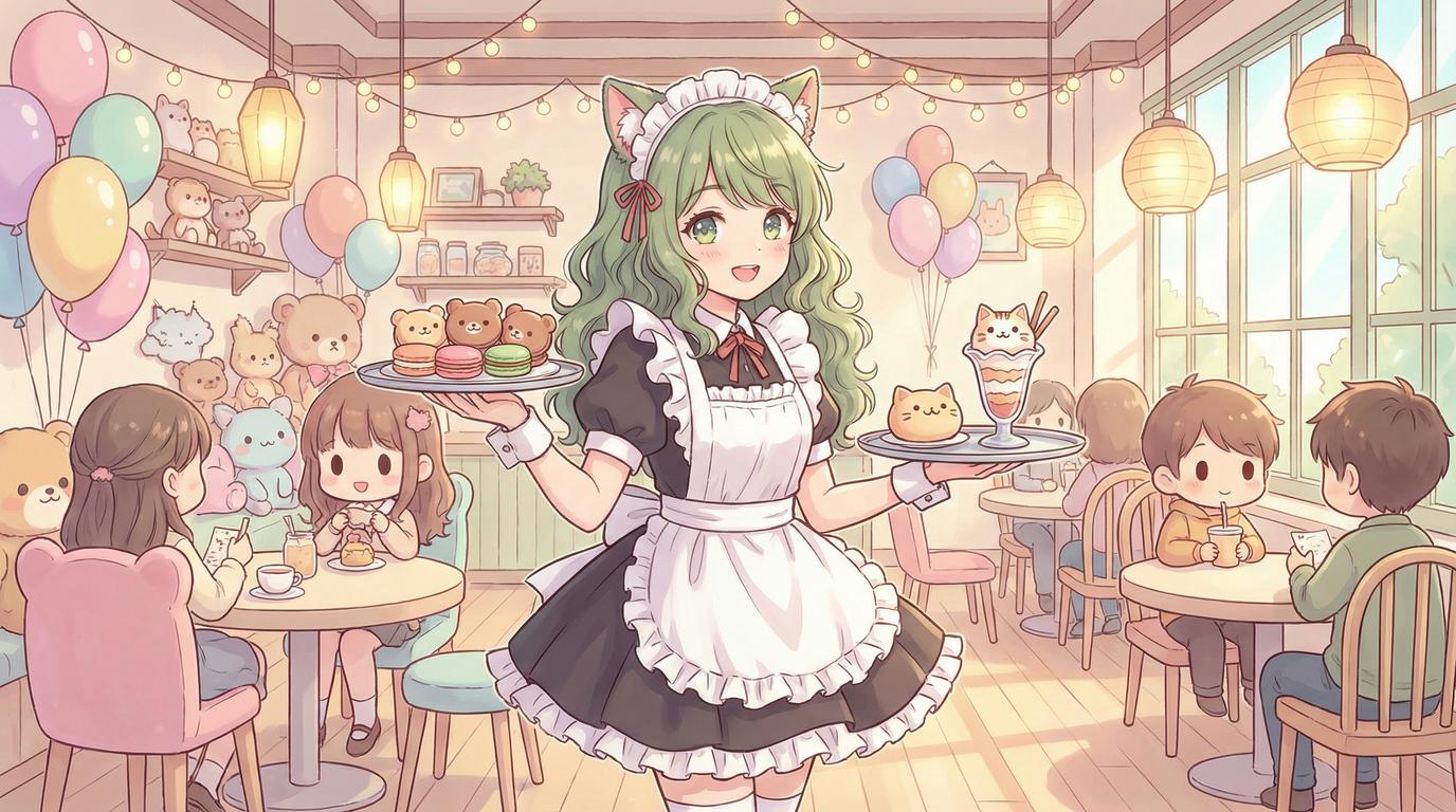 黑丝猫咖女仆cosplay视频